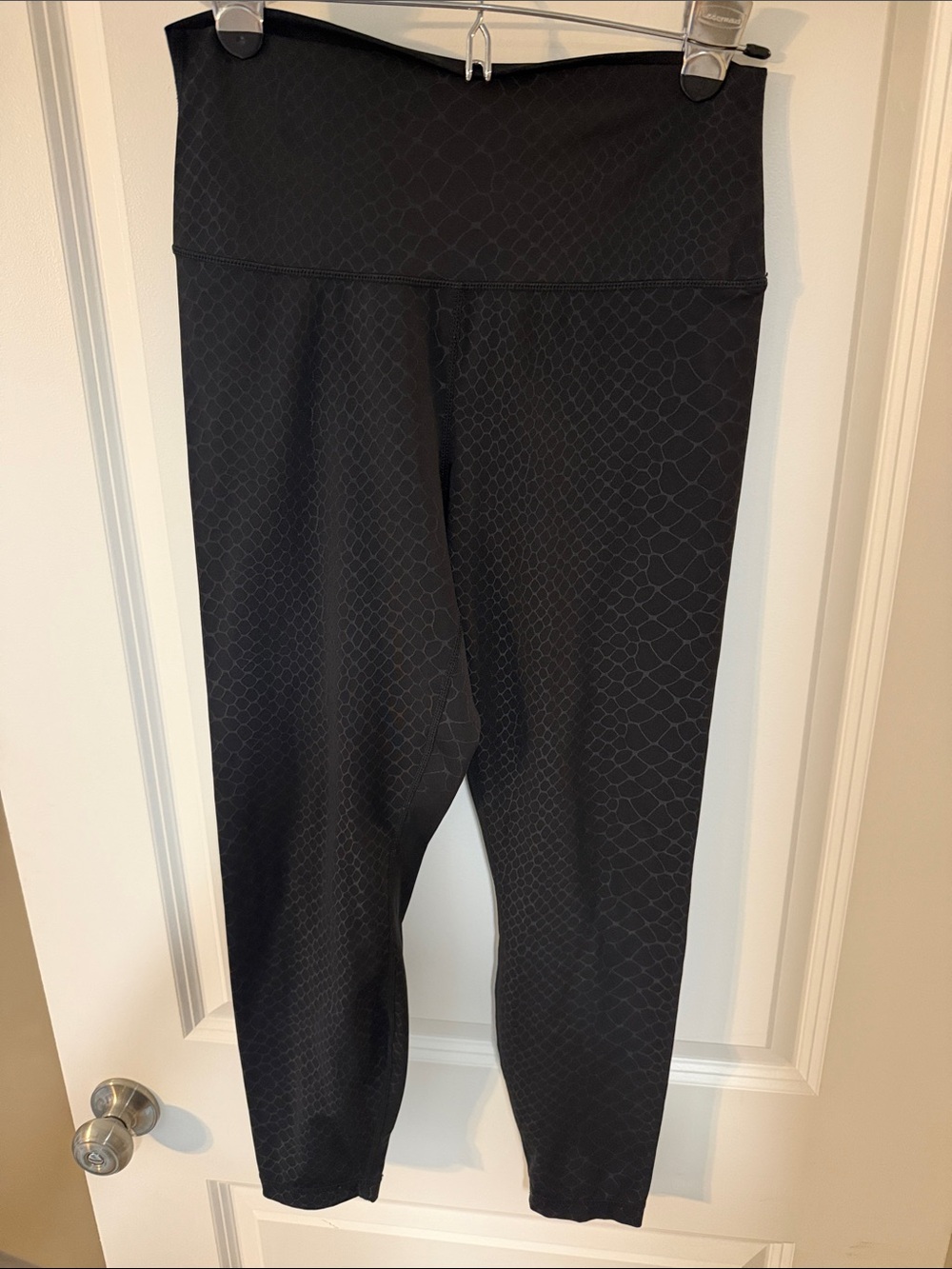 90 Degree By Reflex Black Textured High-Waist Leggings